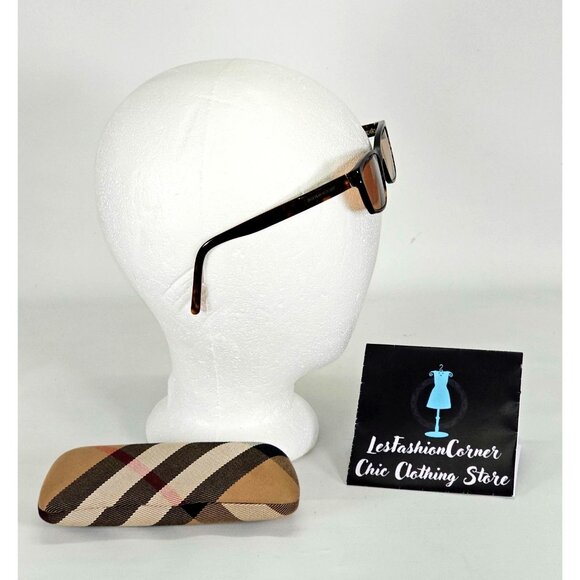 Burberry Women's Tortoiseshell Square Frames With Plaid Case 129 - Picture 4 of 14